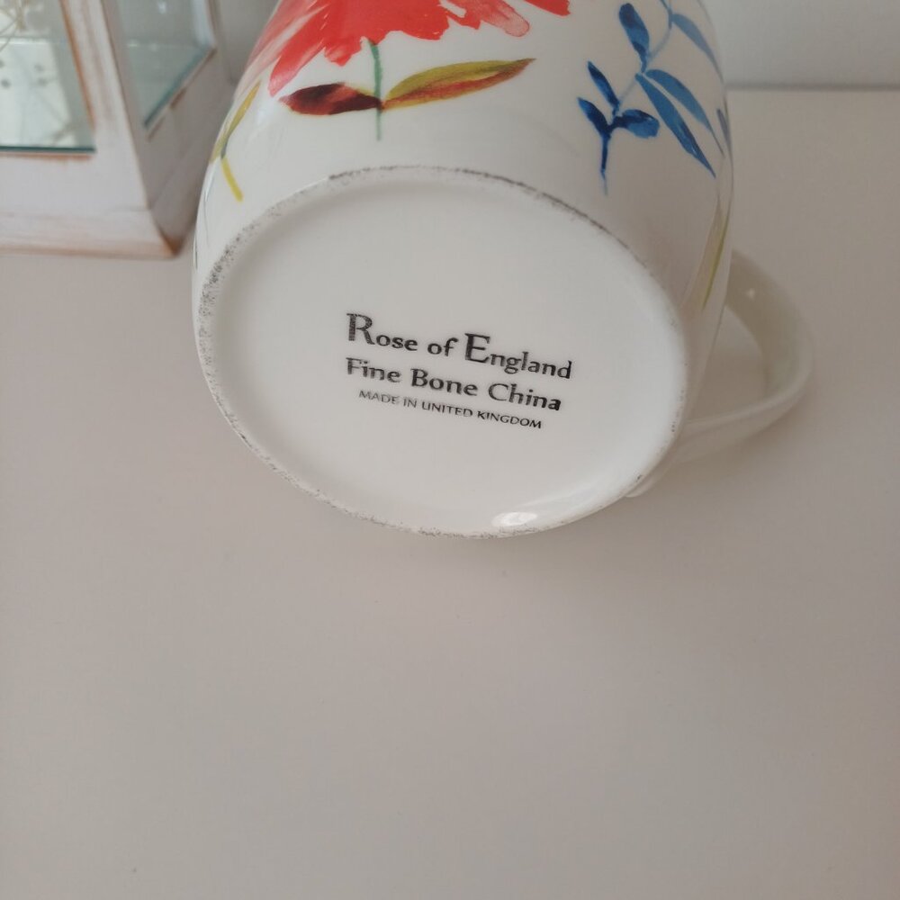 Colorful Floral Coffee Mug/Cup Rose of England Fine Bone China Made in UK - Picture 9 of 9